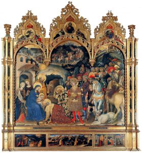Fabriano: Adoration of the Magi in the Uffizi Gallery