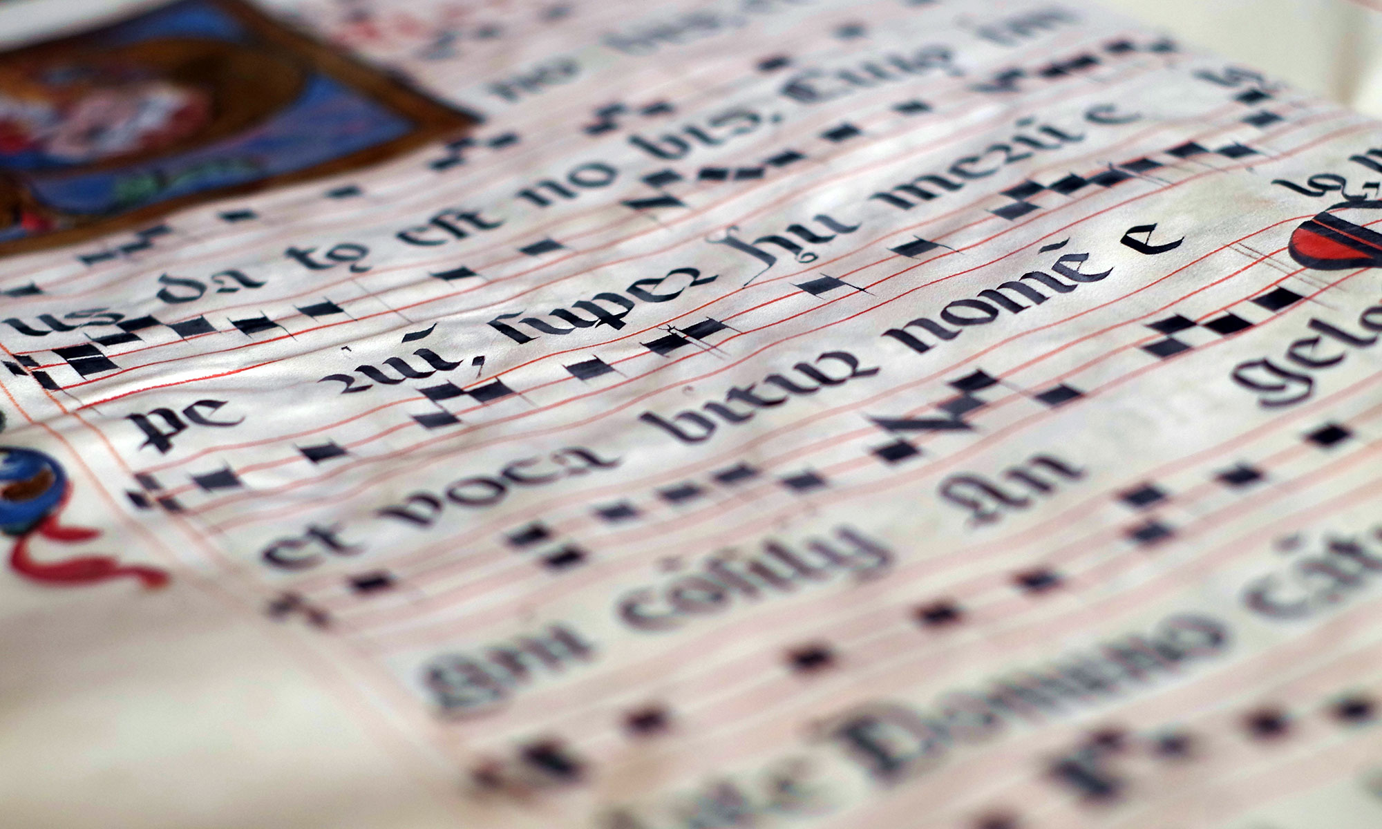 Medieval sheet music
