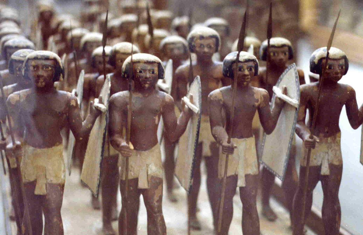 Egyptian toy soldiers from the tomb of Mesehti