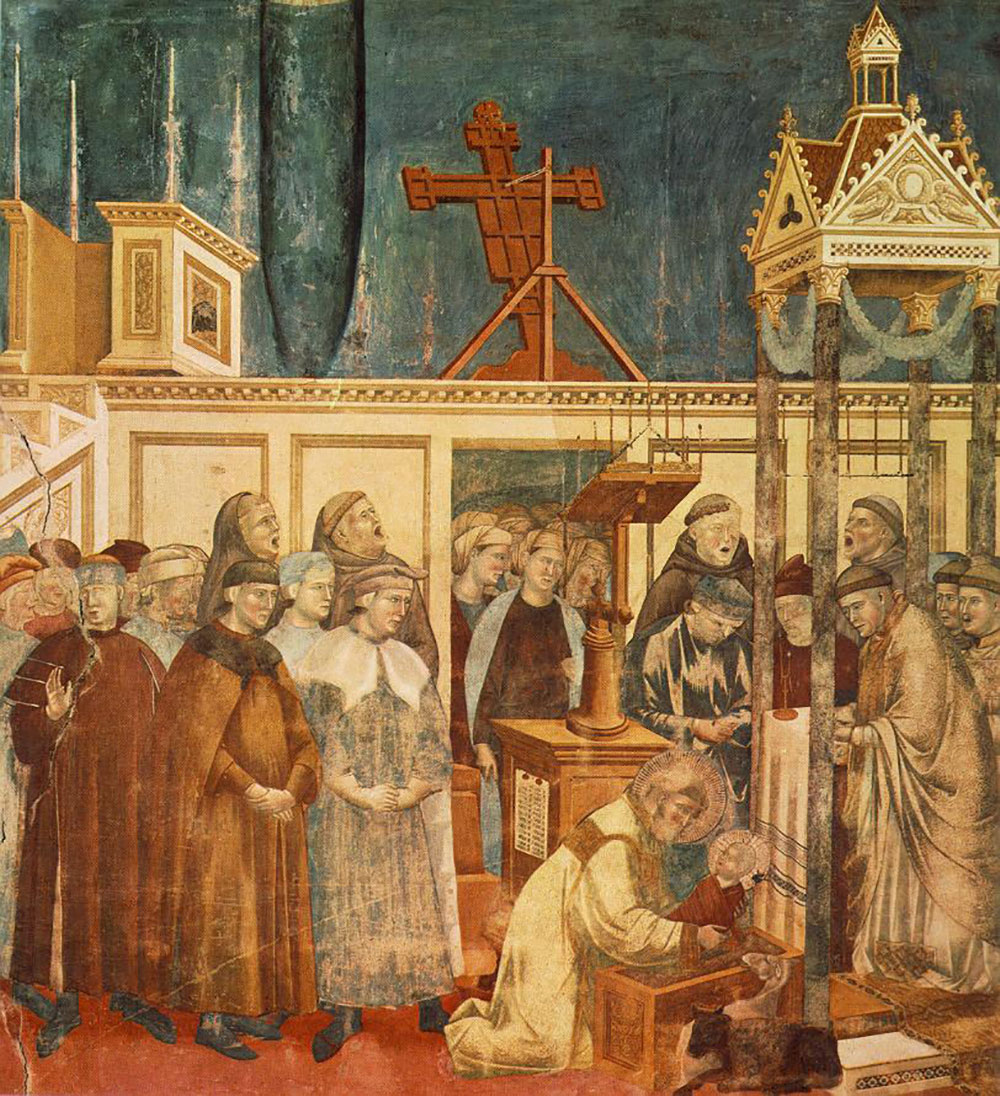 Painting by Giotto of St. Francis of Assisi in Greccio