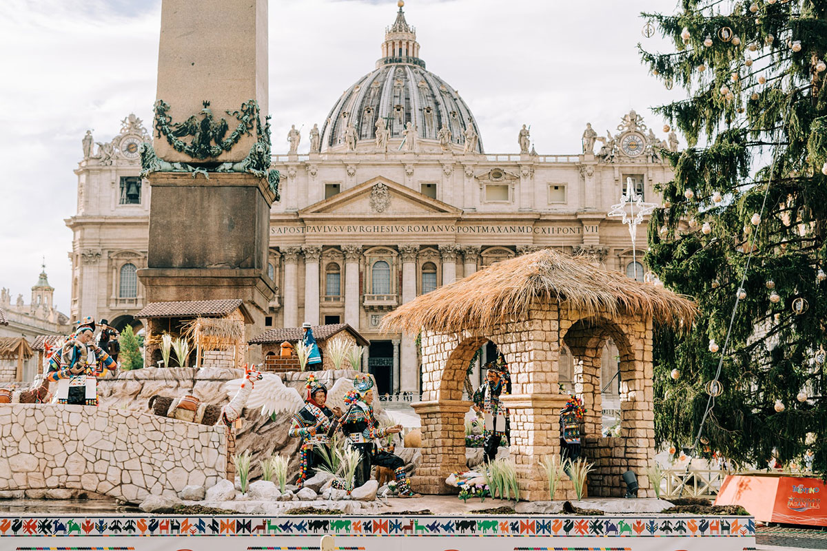 Nativity scene from Peru in St. Peter's Square, Vatican City
