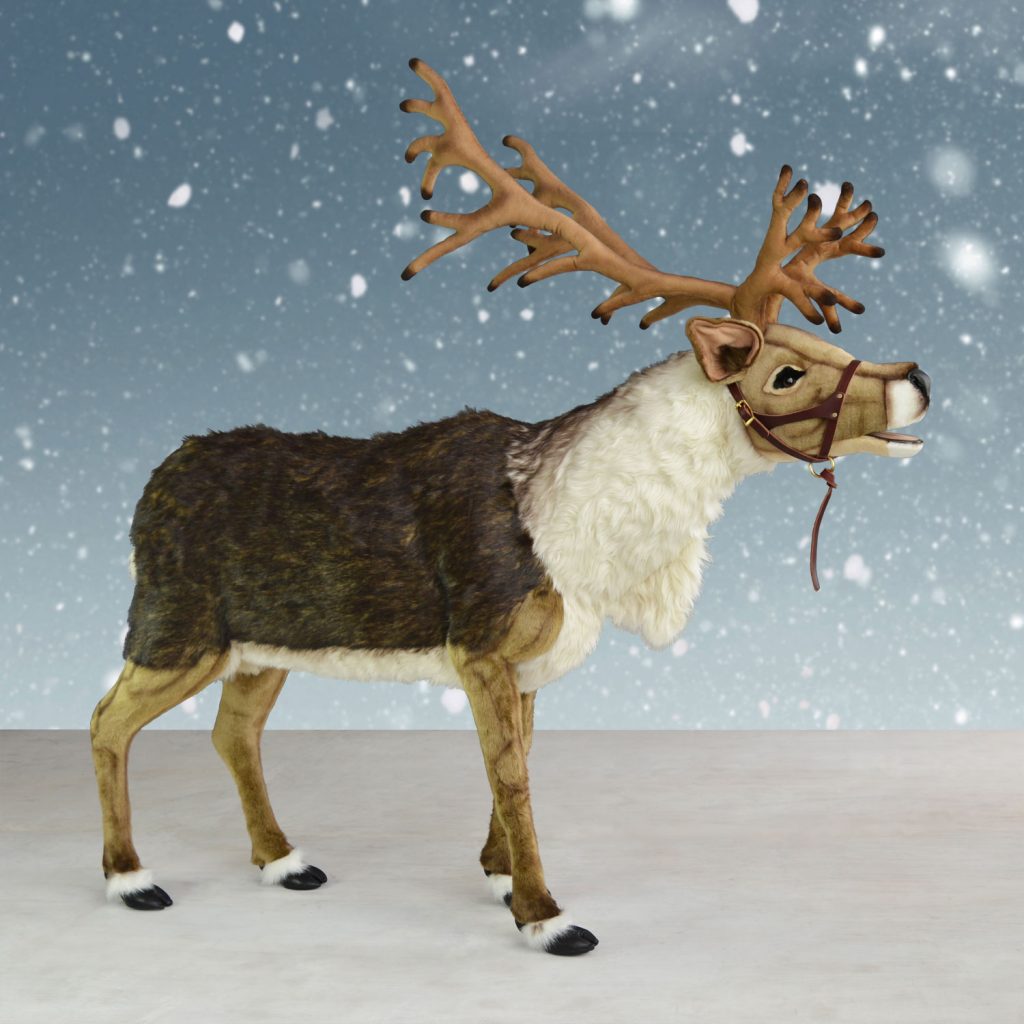 Life-size outdoor reindeer Christmas decoration