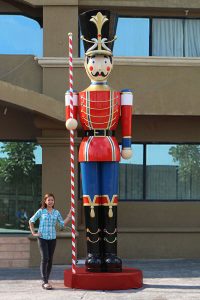 Giant Christmas toy solider with baton