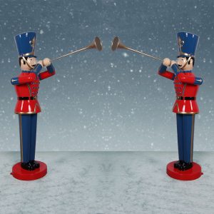 Christmas toy soldiers with trumpets